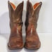 Ariat Mens Sz 10D/43 Western Boots Metallic Brown Croc embossed Leather 10008804
