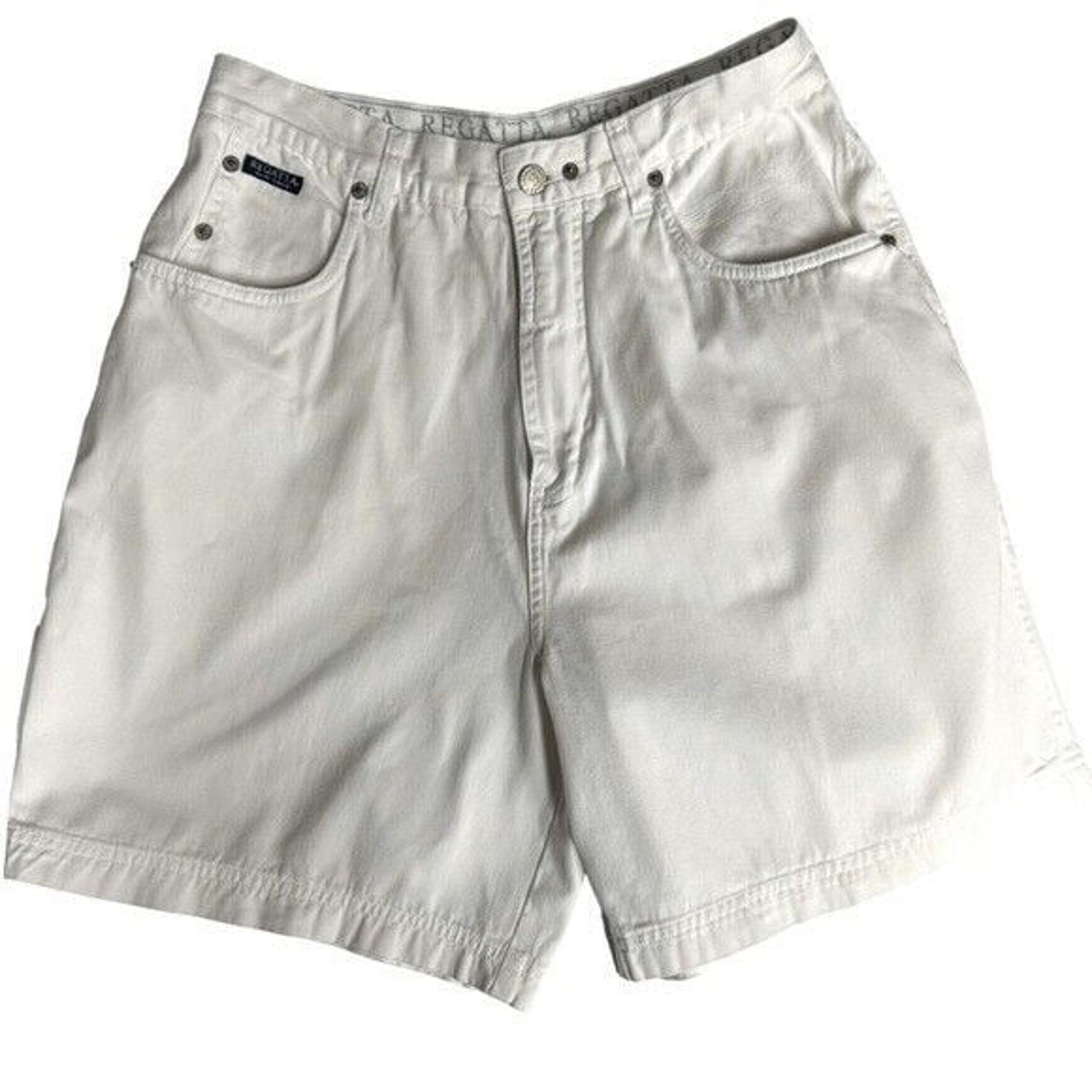 Vintage Regatta New York Bermuda Shorts Vintage Pleated High Rise White SZ 12
