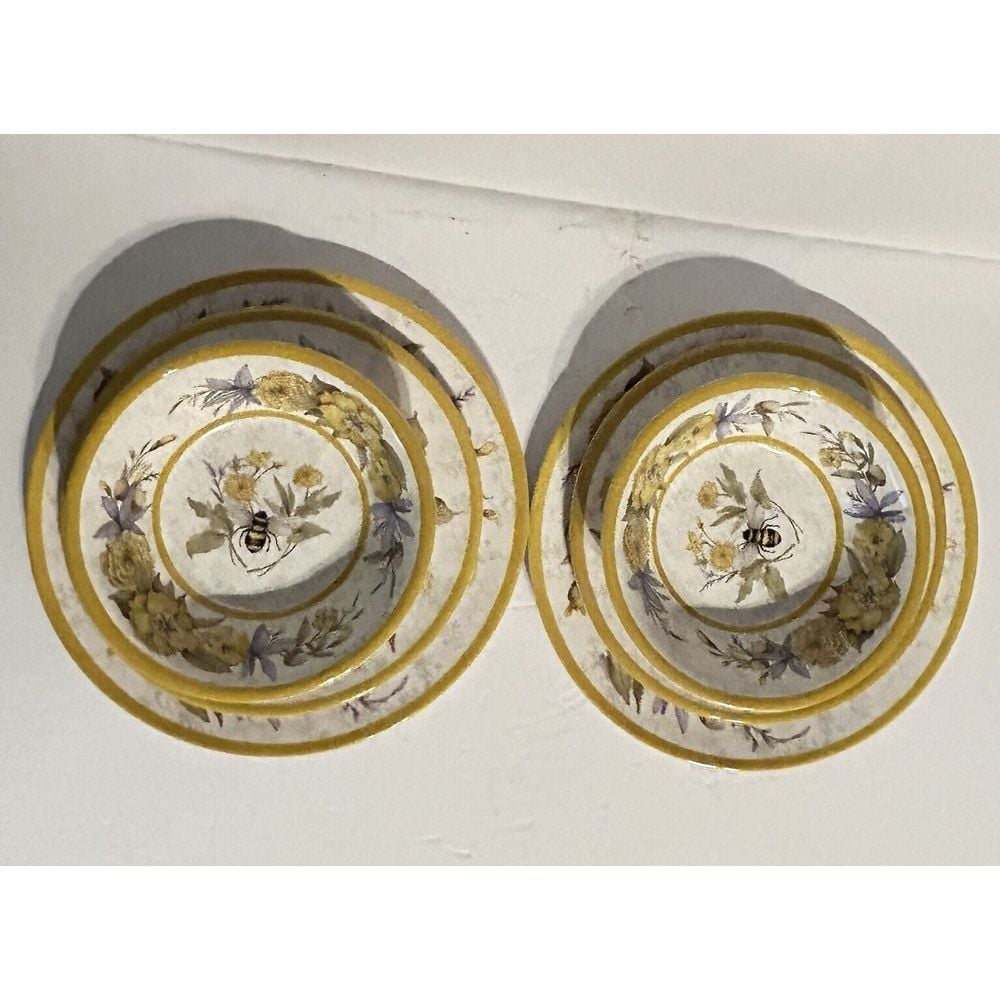 Certified international Susan Winget Sweet As A Bee 2 Dinner Salad Bowl Plate