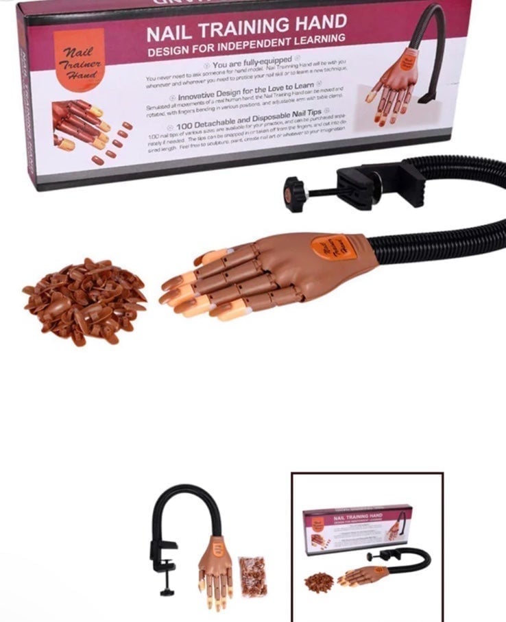 Nail training hand designed for independent learning