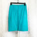 SIENA | Teal ~ Turquoise Leather Pencil Skirt size 4 with slit zippered clo