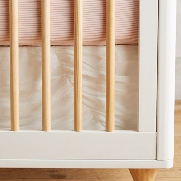 Anthropologie Georgina White Crib Skirt