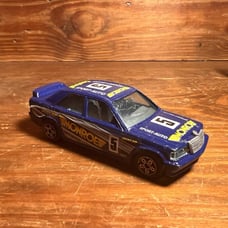 Monroe Rally Race Mercedes Benz 190E Italy 190 E Blue Burago Rare Vintage