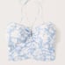 XS Abercrombie Cropped Cinched Front Halter Top