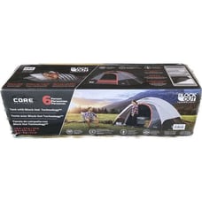 CORE 6 Person Tent Block Out Technology 1356911 Carry Bag, Extras Interior Space