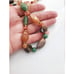Vintage Agate gemstone necklace, Gold barrel clasp and spacer beads, Big Chunky