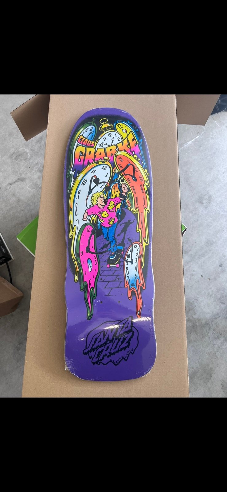 Santa Cruz Claus Grabke Melting Clocks Deck