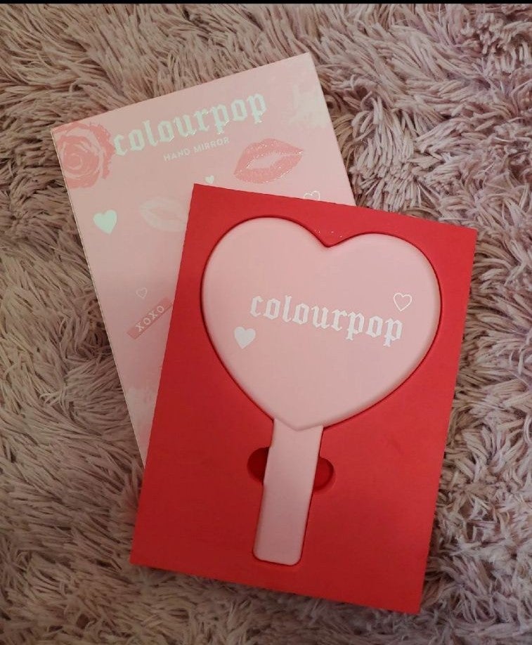 NIB Colourpop Pink Heart Hand Mirror