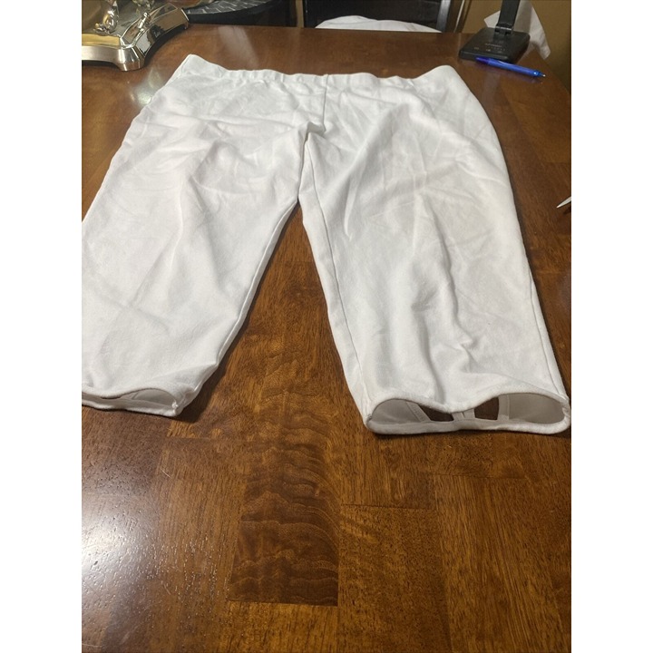 Susan Graver Regular Weekend Premium Stretch-Leg Capri White XL Size