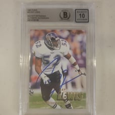 Signed Ray Lewis Card