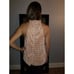 Anthropologie Vickie Halter Top Pink Size Medium shimmering buttoned back