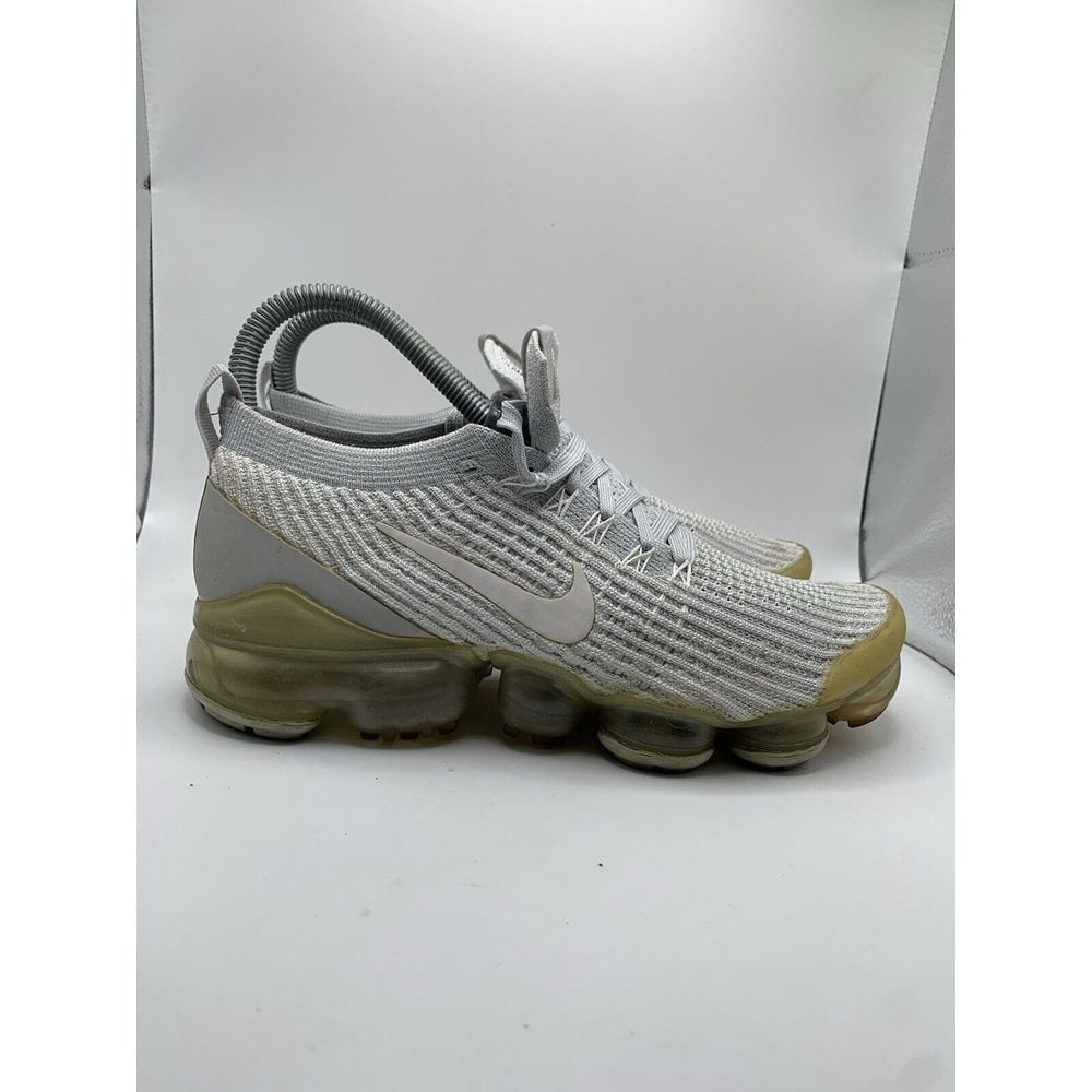 Nike Vapormax Flyknit 3 Pure Platinum Running Shoes AJ6910-100 Womens Size 7