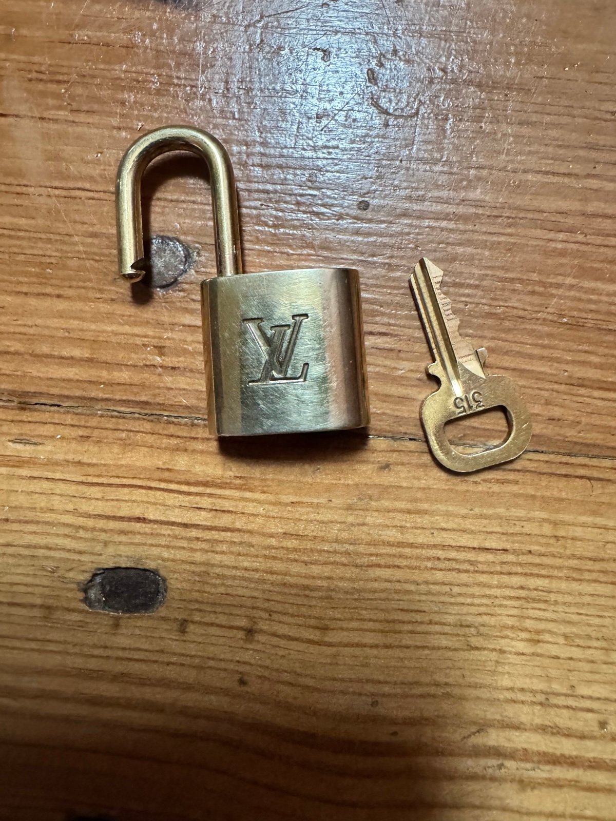 Louis Vuitton Gold Padlock with Key #315