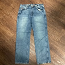Ariat M3 Jeans Mens 36x34 Blue Denim Loose Straight Leg Pants Medium Wash