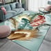 A Nordic style living room colorful feather carpet