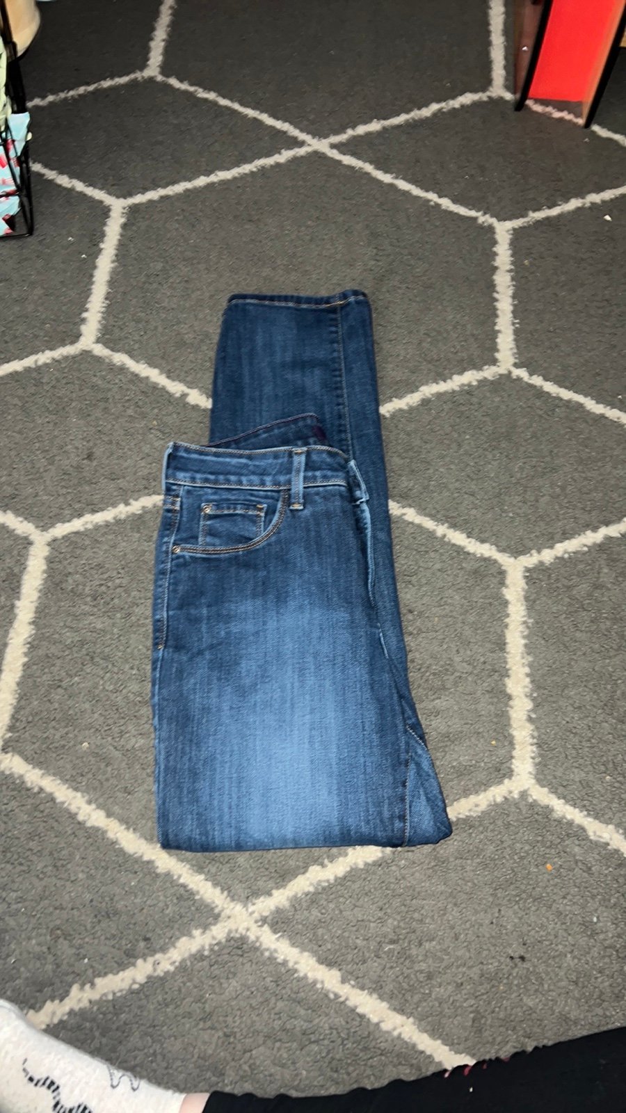 NYDJ Womens Boyfriend Blue Jeans Size 6P