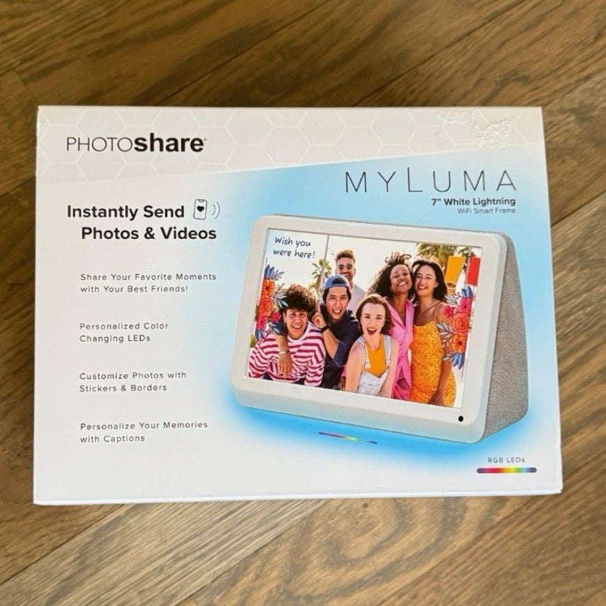 My Luma 7” White Lightning WiFi Smart Picture Frame