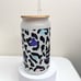 Bitchasaurus Leopard Print Handmade Libbey Glass Cup