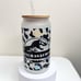 Bitchasaurus Leopard Print Handmade Libbey Glass Cup