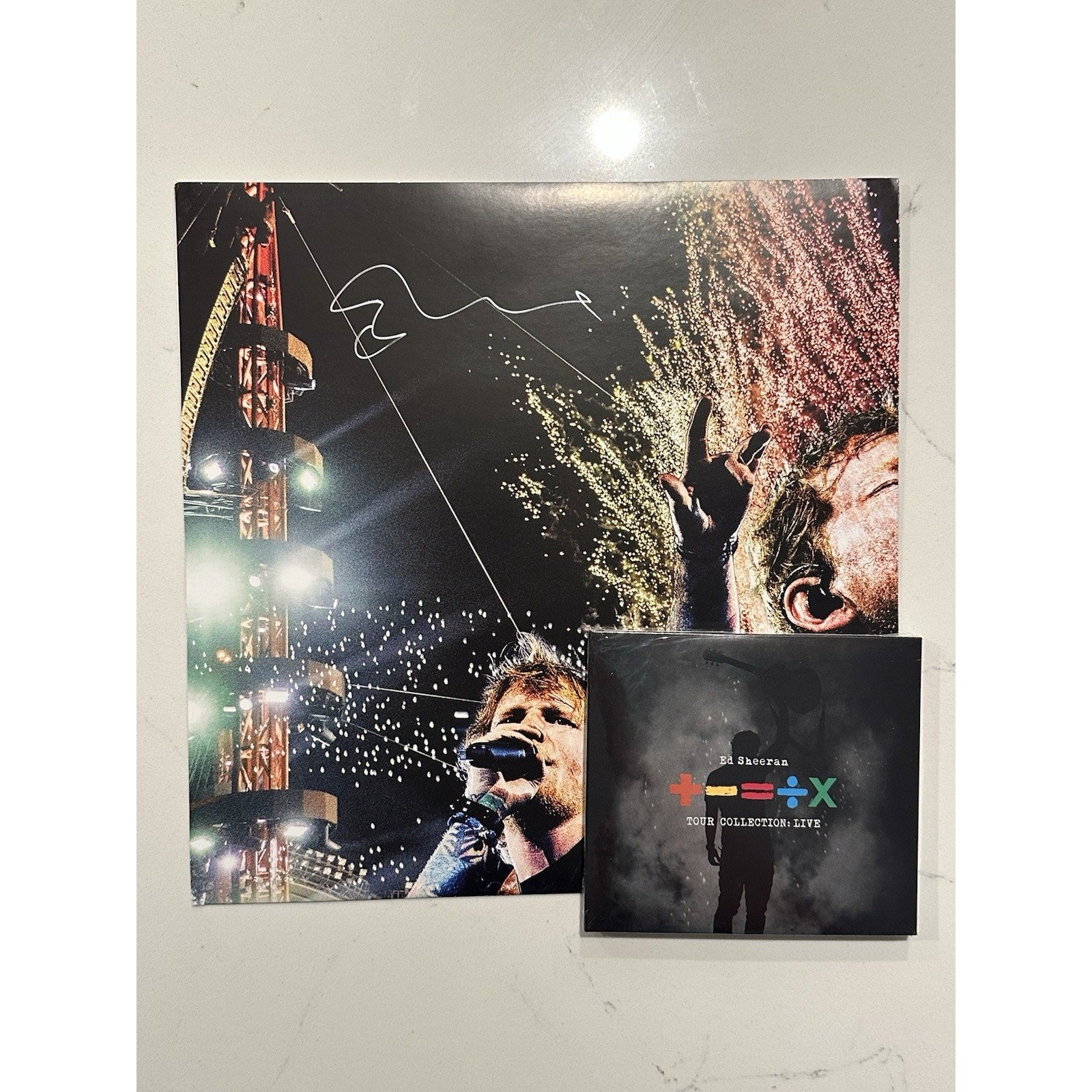 Ed Sheeran TOUR COLLECTION SIGNED Poster + Tour Collection Double CD AUTOGRAPHED