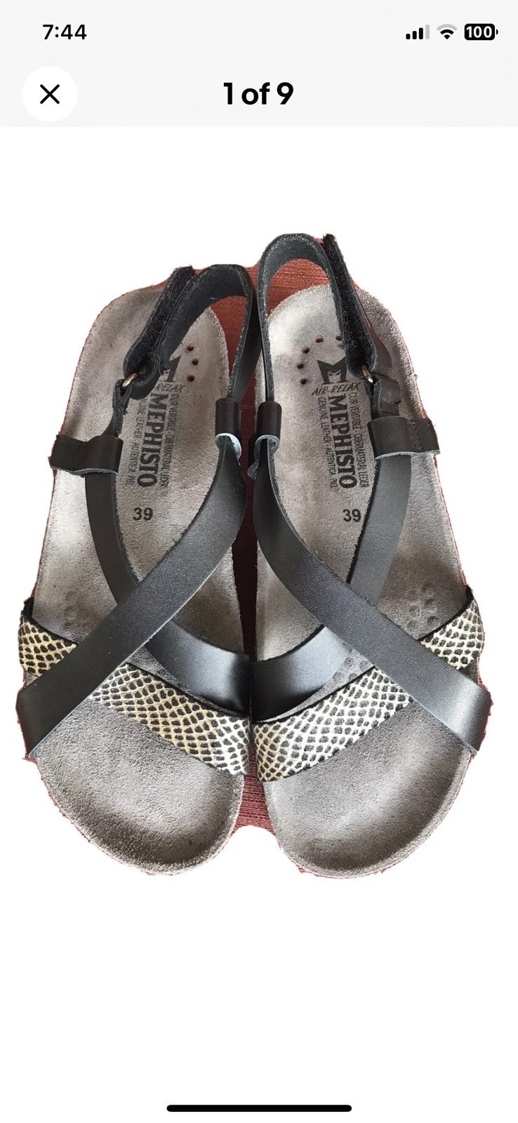 New Mephisto sling sandals Haneta