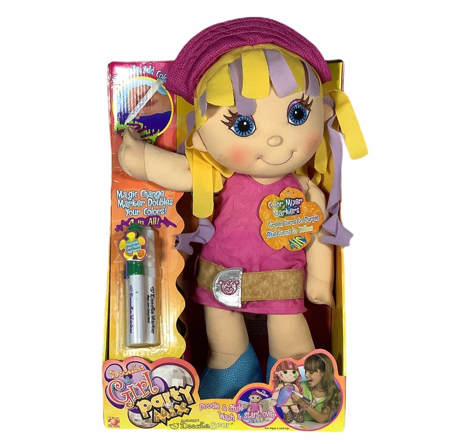 NEW RARE Doodle Me Girls Plush Doll