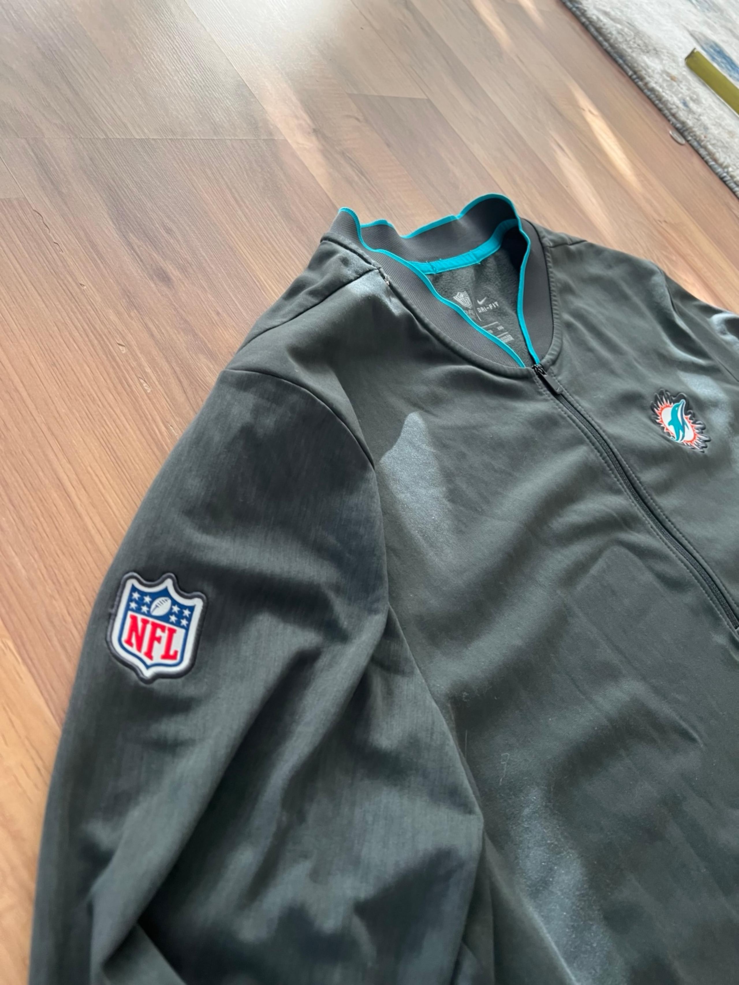 Men’s Sportswear Active Dri-Fit NFL Football Miami Dolphins Nike 1/4 Zip Jacket