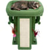 WK Desert Cactus Cat Tree with Condo and Scratch Post Hammock Hanging Ball, Gree