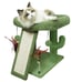 WK Desert Cactus Cat Tree with Condo and Scratch Post Hammock Hanging Ball, Gree