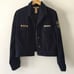 Telluride Cropped Jacket Women's Size 10 Patches Navy