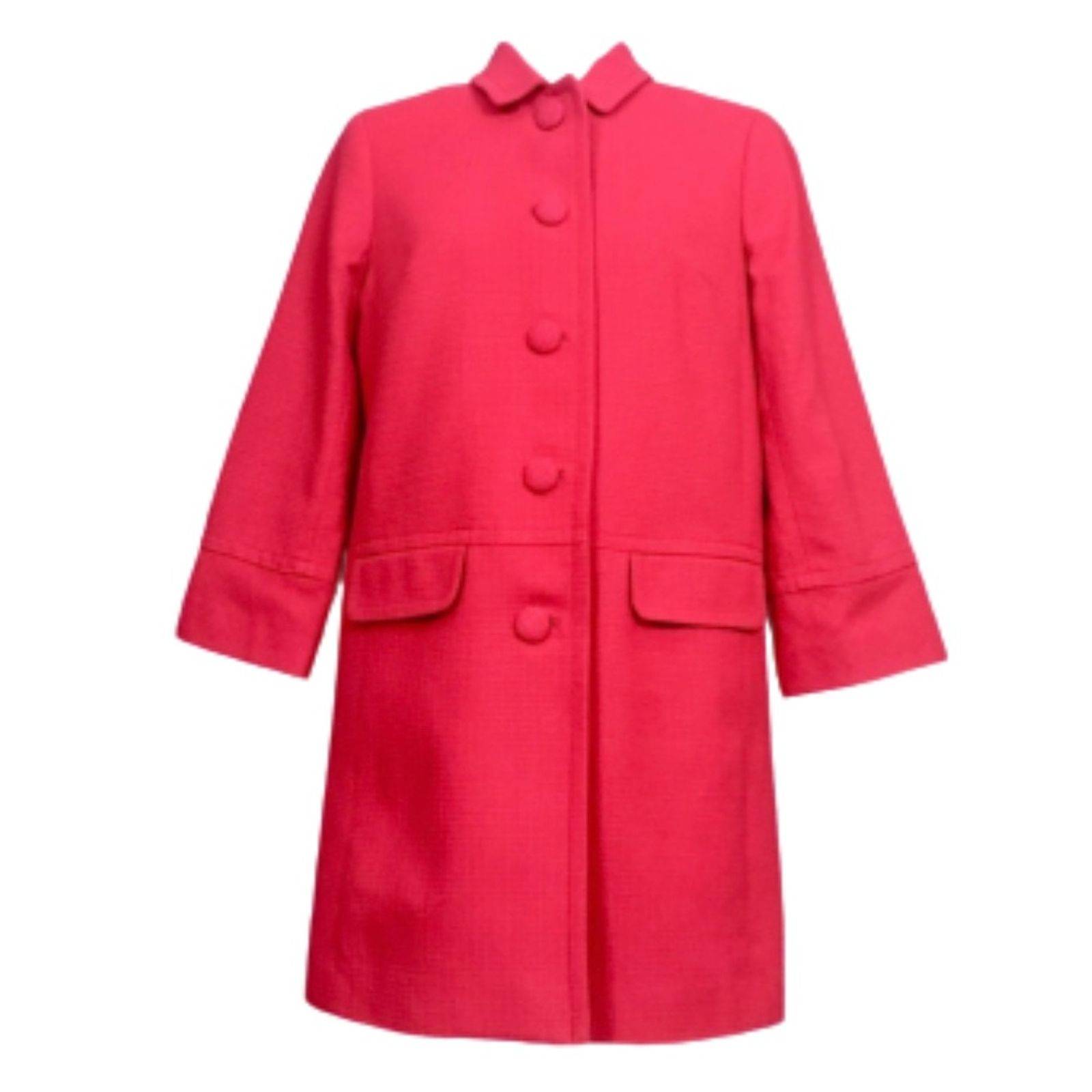 TALBOTS Twill Tweed Pink Peacoat Jacket
