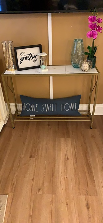 Brand New Gold & White Console Table