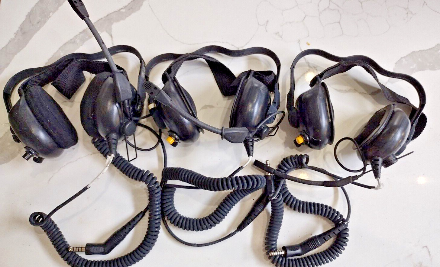 1 Firecom UH-20 And 2 UH-40 Headsets Fireman Police Utility Headphones Wired