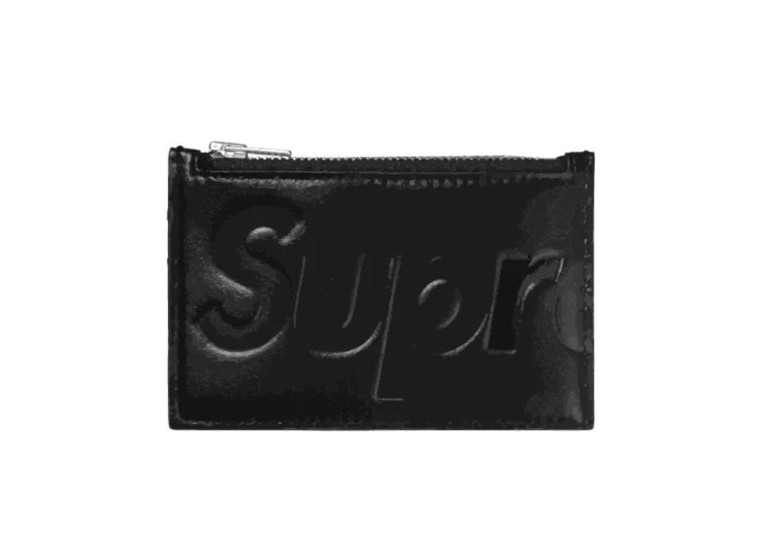 Supreme Leather Zip Card Holder Black | eBay