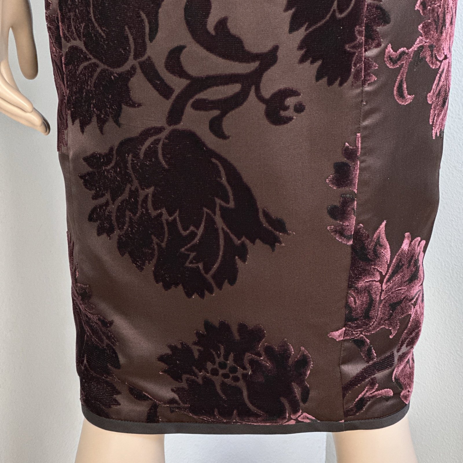 GUCCI★グッチ★素敵!Gathered Wrap Skirt w/Velvet Flowers GUCCI Velvet Flowers Purple Silk Viscose Satin Gathered Wrap
