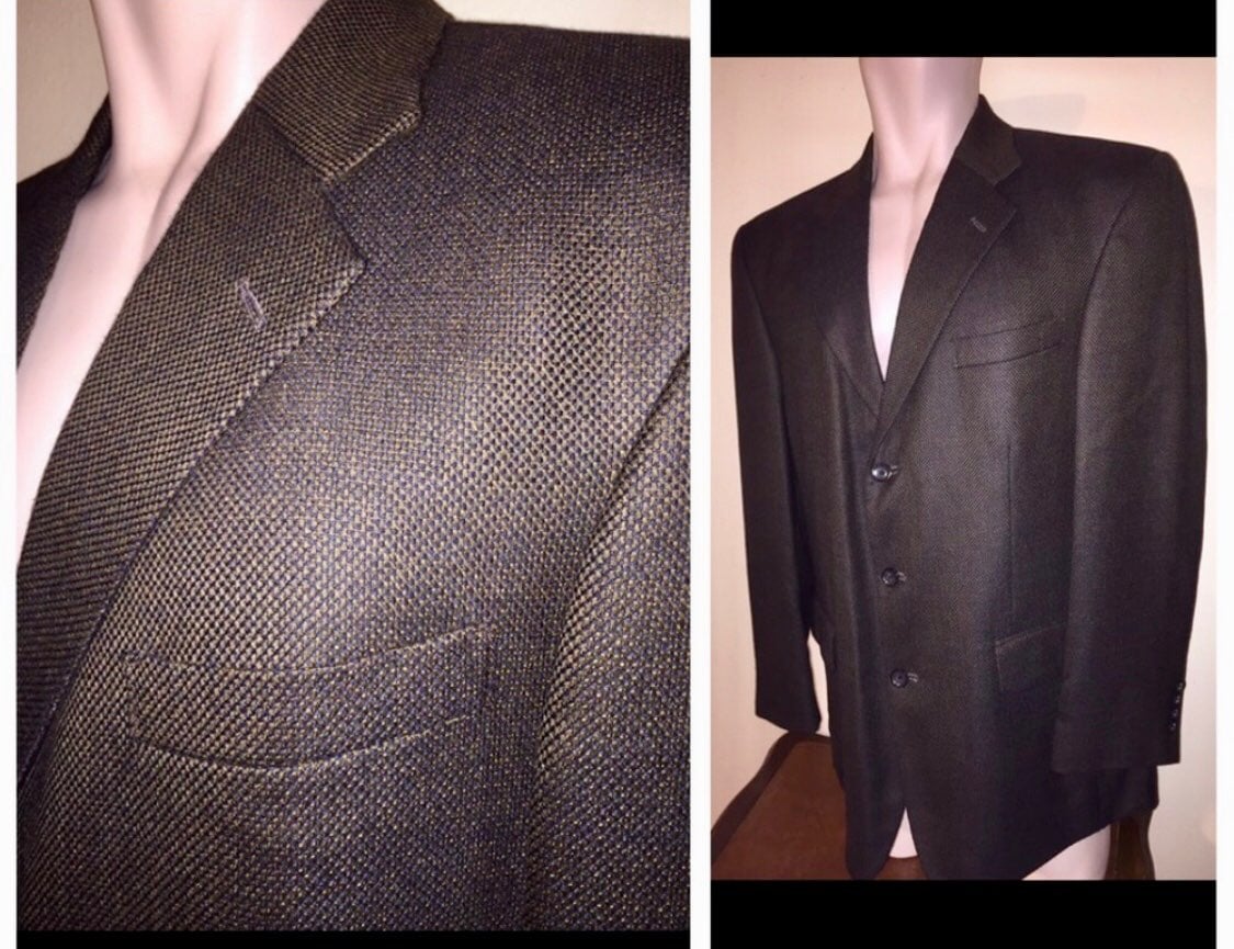 OSCAR DE LA RENTA Drk Brown Jacket 42R