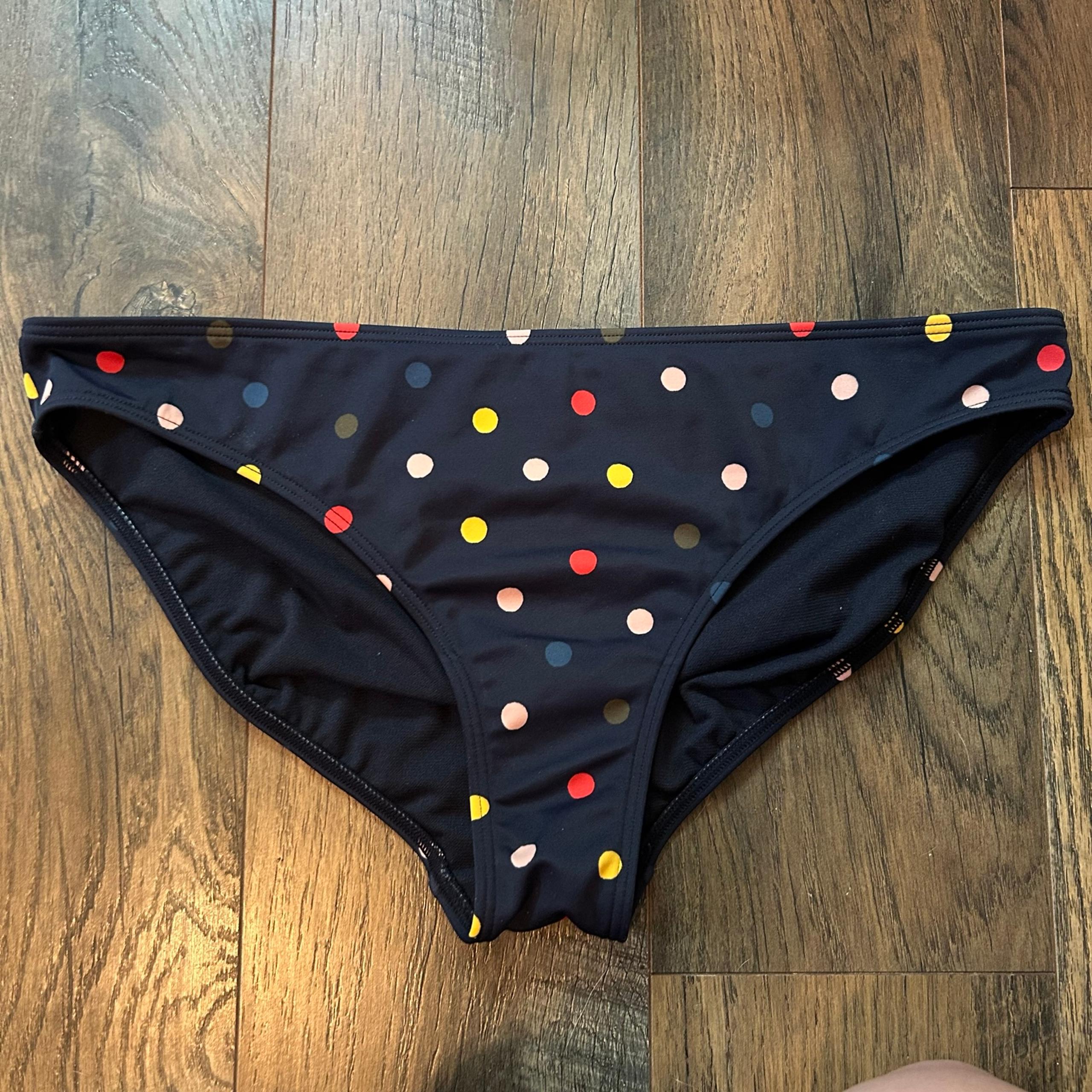 Boden Navy Blue Polka Dot Bikini Bottom Women’s Size 10