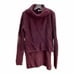 MOTH Women's Sweater Cowl Neck Long Sleeve High Low Knit Burgundy Red Medium