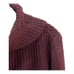 MOTH Women's Sweater Cowl Neck Long Sleeve High Low Knit Burgundy Red Medium