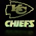 Chiefs etched lighted mirror