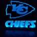 Chiefs etched lighted mirror