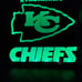 Chiefs etched lighted mirror