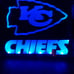 Chiefs etched lighted mirror