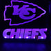 Chiefs etched lighted mirror