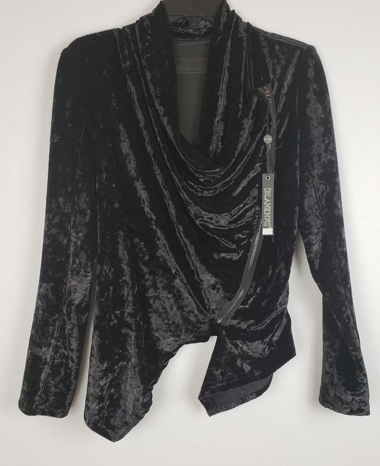 NWT Blank NYC Blk Crushed Velvet Jacket