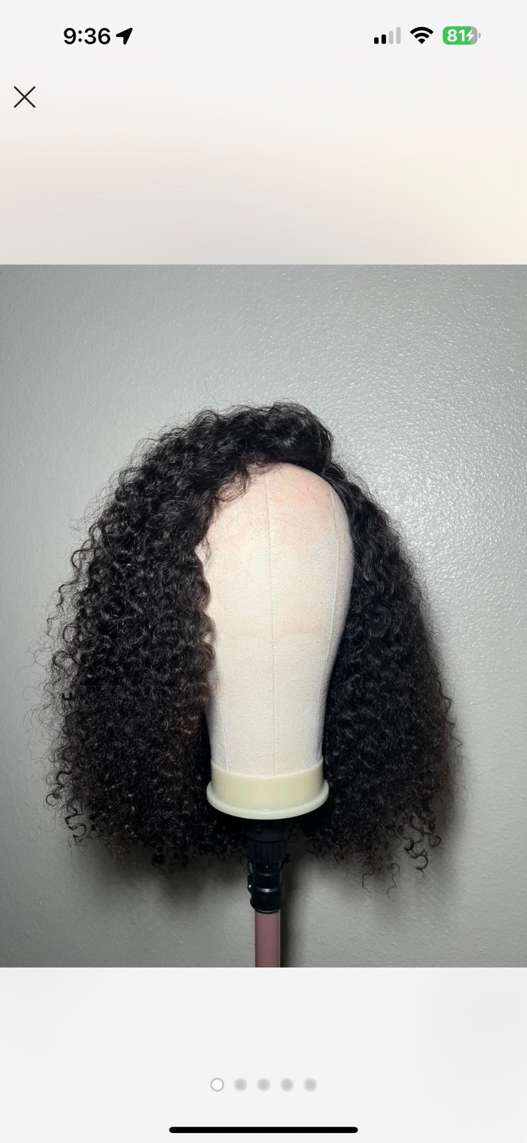 Human hair half wig