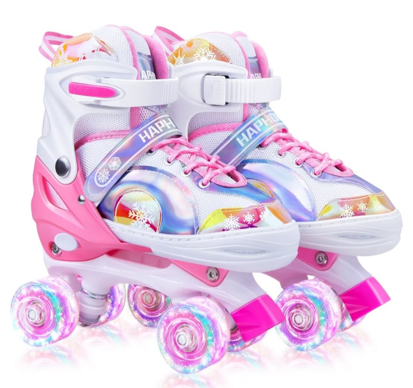 Brand New w/Box, Child's Roller Skates w/Light-Up Wheels, Adjustable, Ages 4-12
