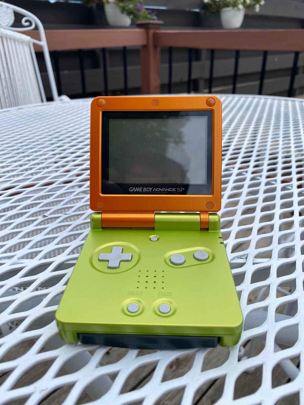 Nintendo Gameboy Advance SP Orange and Lime