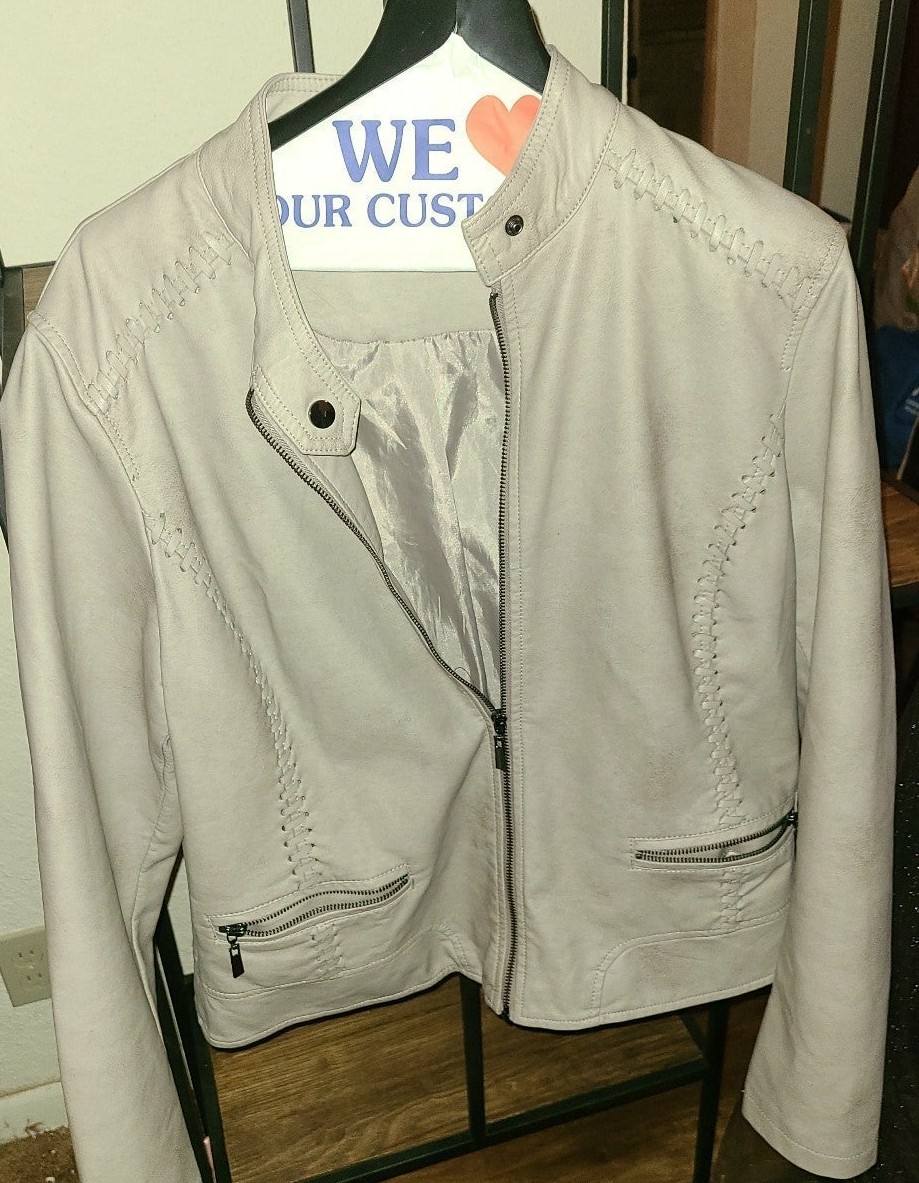 WESTPORT Grey Leather Jacket