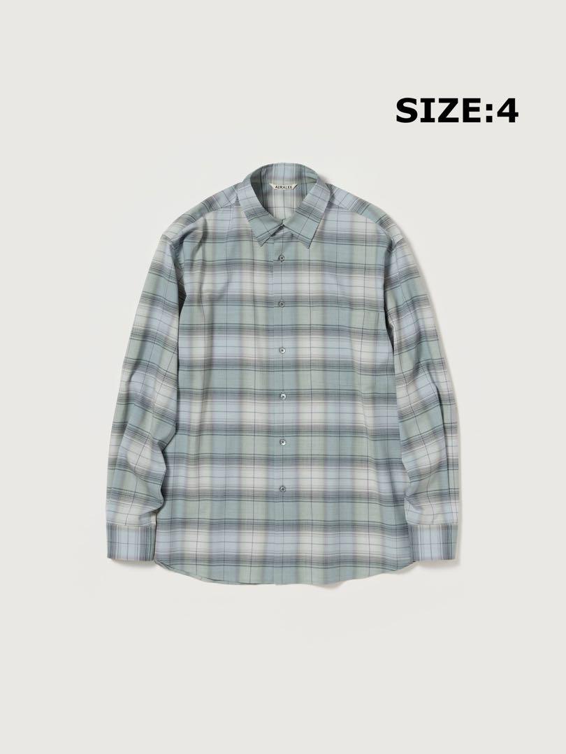 25SS AURALEE SUPER LIGHT WOOL CHECK